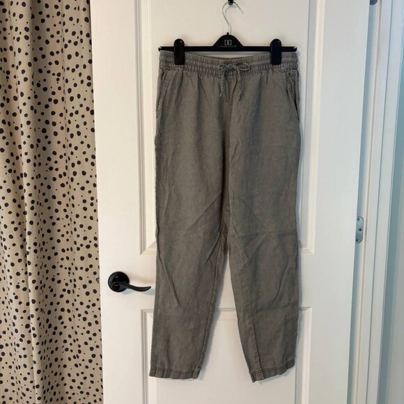 H&M Pants - H&M Tapered 100% Linen Pants Women's Medium